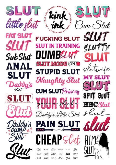 Slut Temporary Tattoos